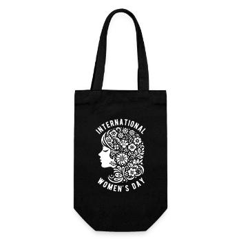 International Women's Day - Gift - Gift Bag for Bottles - black - Front