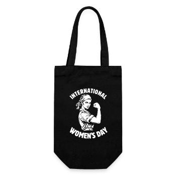 International Women's Day - Gift - Gift Bag for Bottles - black - Front