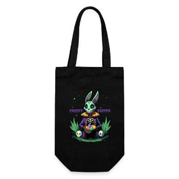 Creepy Easter - Osterhase - Osterei - Geschenk - Geschenkbeutel für Flaschen - Schwarz - Vorne