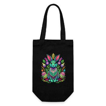 Happy Easter - Easter Bunny - Easter Egg - Gift - Gift Bag for Bottles - black - Front