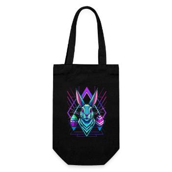 Happy Easter - Easter Bunny - Easter Egg - Gift - Gift Bag for Bottles - black - Front