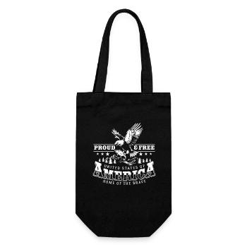 Proud & Free - America - Home of the brave - Gift Bag for Bottles - black - Front