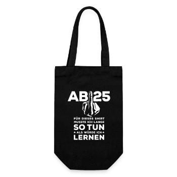 Abi 2025 Stinkefinger - Abitur - Geschenk - Geschenkbeutel für Flaschen - Schwarz - Vorne