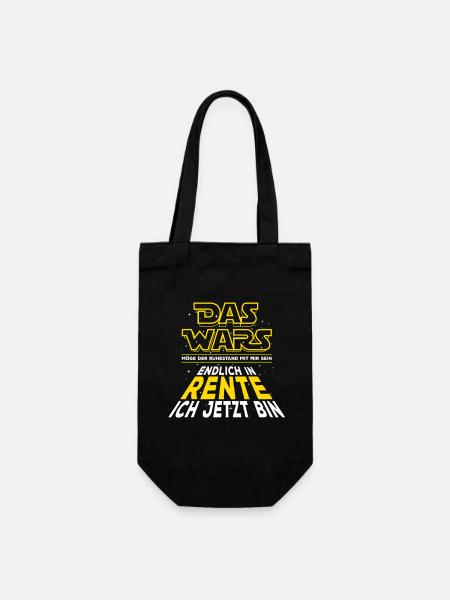 Das Wars, Rente, Endlich in Rente ich jetzt bin - Geschenkbeutel für Flaschen - Schwarz