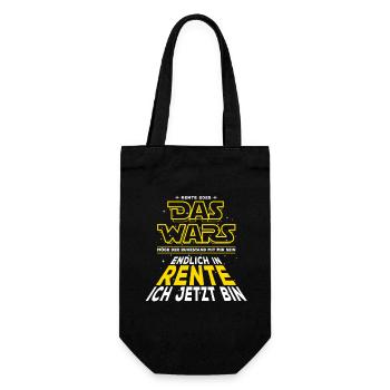 Das Wars Rente 2025 Endlich in Rente ich jetzt bin - Geschenkbeutel für Flaschen - Schwarz - Vorne