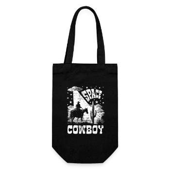Space Cowboy - UFO - Retro Graphics - Gift Bag for Bottles - black - Front