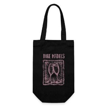 JGA - Ihre Madels - individueller Name - Geschenkbeutel für Flaschen - Schwarz - Vorne