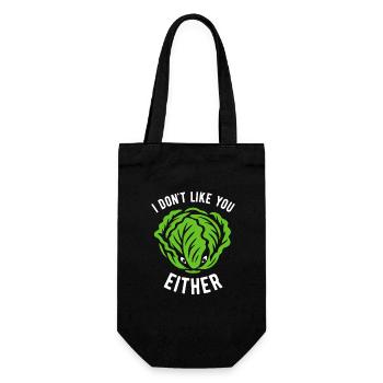 Salad - I don't like you either - Vegan - Gift Bag for Bottles - black - Front