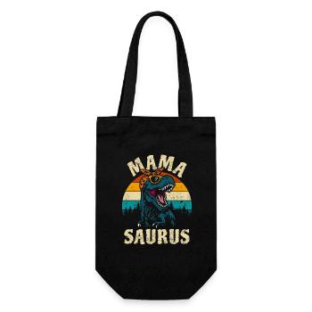 Maman Saurus - T-Rex - Tyrannosaure - Cadeau - Sac à bouteille - noir - Devant