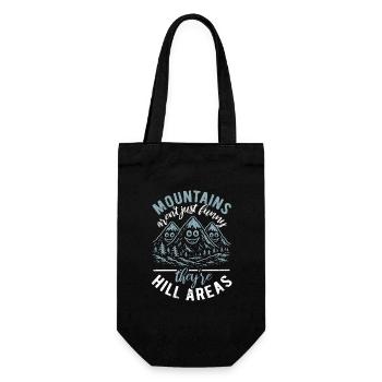 Mountains are hill areas - hilarious pun - Geschenkbeutel für Flaschen - Schwarz - Vorne