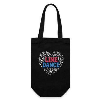 Danse en ligne - Danse avec le cœur - Musique Cadeau - Sac à bouteille - noir - Devant