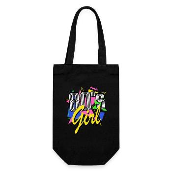 80s girl - 80s - colorful + crazy - retro - Gift Bag for Bottles - black - Front