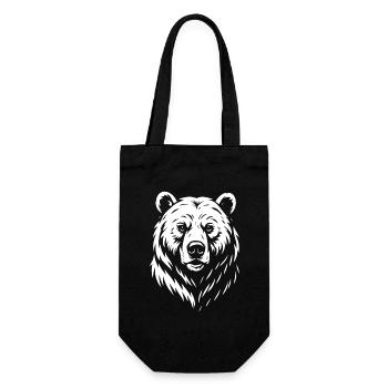 Ours - Portrait - Cadeau de Costume de Prédateur - Sac à bouteille - noir - Devant