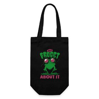 Frog Just froget about it - Frog Word Game - Gift Bag for Bottles - black - Front