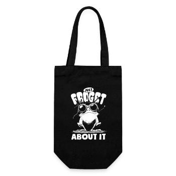 Frog Just froget about it - Frog Word Game - Gift Bag for Bottles - black - Front