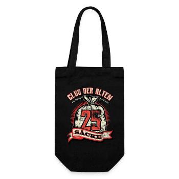 Club der alten Säcke, 25. Geburtstag - Geschenkbeutel für Flaschen - Schwarz - Vorne