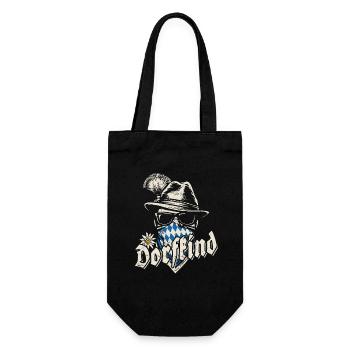 Grantler - Dorfkind, Festzelt, Bier und Gaudi - Geschenkbeutel für Flaschen - Schwarz - Vorne