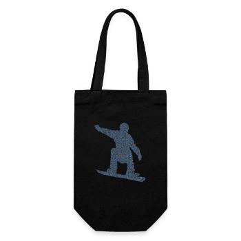 Snowboarder Geschenkideen Snowboard - Geschenkbeutel für Flaschen - Schwarz - Vorne