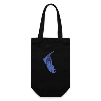 Amrum North Sea Island grunge - Gift Bag for Bottles - black - Front