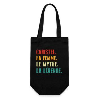 Christel la femme le mythe la légende Cadeau - Sac à bouteille - noir - Devant