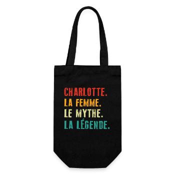 Charlotte la femme le mythe la légende Cadeau - Sac à bouteille - noir - Devant