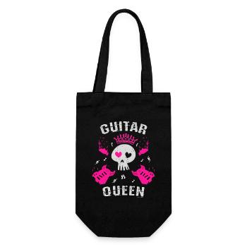 Gitarren Königin - Geschenkbeutel für Flaschen - Schwarz - Vorne