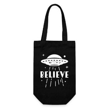 Believe UFO - Gift Bag for Bottles - black - Front