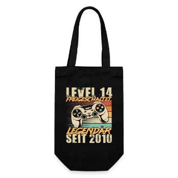 14 Geburtstag Gamer Jahrgang 2010 geboren - Geschenkbeutel für Flaschen - Schwarz - Vorne