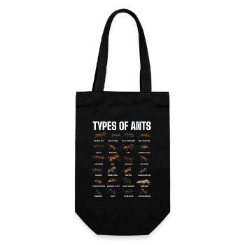 Types of Ants for Ant Keeper Lovers - Gift Bag for Bottles - black - Front