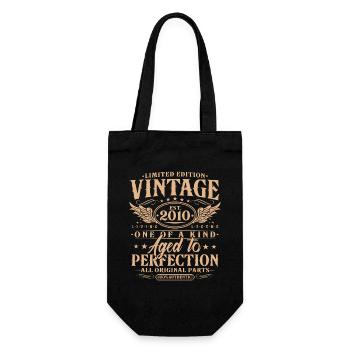 Vintage 2010 Vintage Anniversaire Cadeau Rétro - Sac à bouteille - noir - Devant
