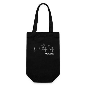 Australia Kangaroo and Koala Heartbeat Draw - Gift Bag for Bottles - black - Front