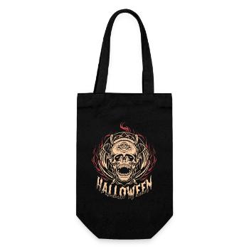 Halloween Skull - Gift Bag for Bottles - black - Front