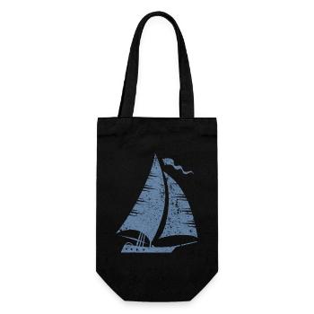 Minimalist Sailboat Sailing Sailing Yacht Sea - Gift Bag for Bottles - black - Front