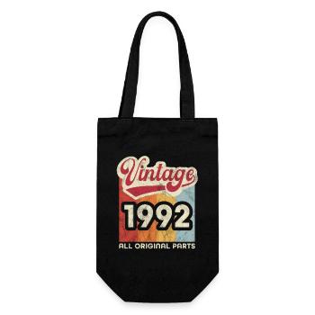 Jahrgang 1992 - Geschenkbeutel für Flaschen - Schwarz - Vorne