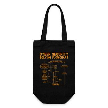 Cyber Security Solving Flowchart - Gift Bag for Bottles - black - Front