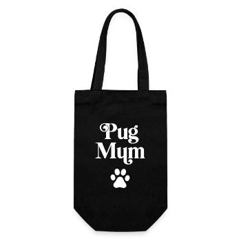 Pug Mum - Gift Bag for Bottles - black - Front