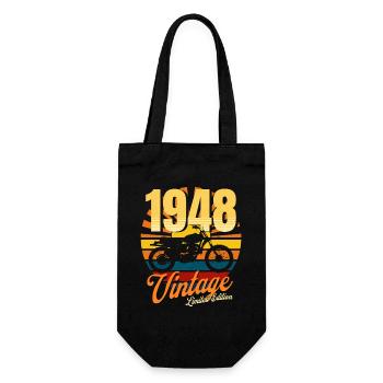 Moto Né En 1948 Anniversaire 75 Ans Motard - Sac à bouteille - noir - Devant
