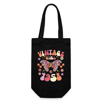Groovy Et Rétro 1958 Femme 65 Ans Anniversaire - Sac à bouteille - noir - Devant