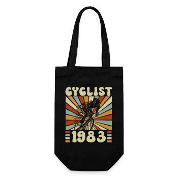 Cycling party born in 1983 40 years anniversary - Gift Bag for Bottles - black - Front