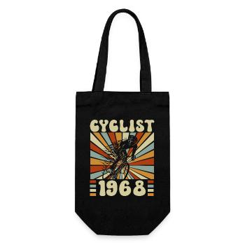 Cycling party born in 1968 55 years anniversary - Gift Bag for Bottles - black - Front