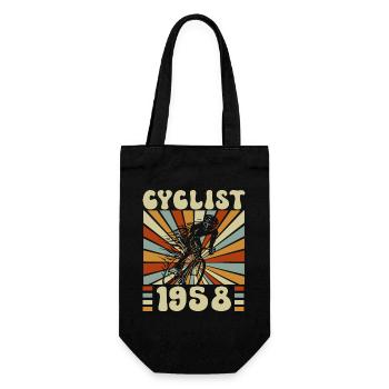 Cycling party born in 1958 65 years anniversary - Gift Bag for Bottles - black - Front
