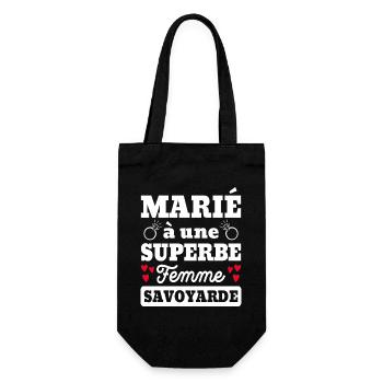 Saint Valentin Marié À Superbe Femme Savoyarde - Sac à bouteille - noir - Devant