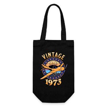 Leidenschaftliche Luftfahrt 1973 50-jähriges Jubiläum - Geschenkbeutel für Flaschen - Schwarz - Vorne