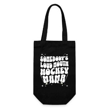 Phrase Humoristique Maman Joueur De Hockey - Sac à bouteille - noir - Devant