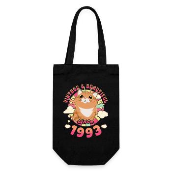 Gorgeous Vintage Woman 1993 30 Years Anniversary - Gift Bag for Bottles - black - Front