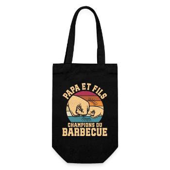BBQ Papa Et Fils Champions Du Barbecue - Sac à bouteille - noir - Devant