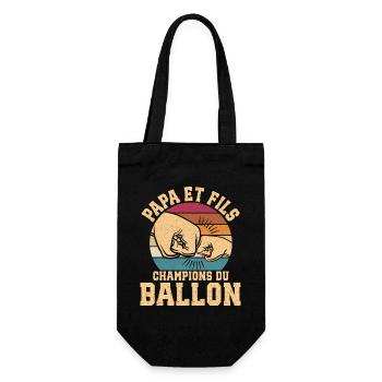 Papa Et Fils Champions Du Ballon Papa Football - Sac à bouteille - noir - Devant