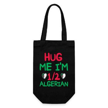 Algerian humor I am half Algerian - Gift Bag for Bottles - black - Front