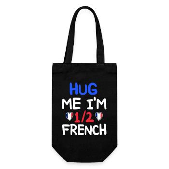 French humor I'm half French - Gift Bag for Bottles - black - Front