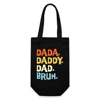 Dada Papa Bruh Vatertagsgeschenk 2023 - Geschenkbeutel für Flaschen - Schwarz - Vorne